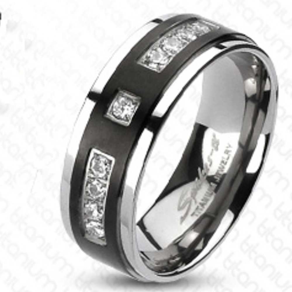 Hers & His Stainless Steel & Titanium Wedding Band - Picture 4 of 5